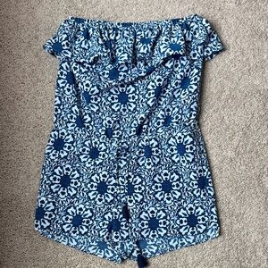 Vineyard Vines Blue Patterned Jumpsuit